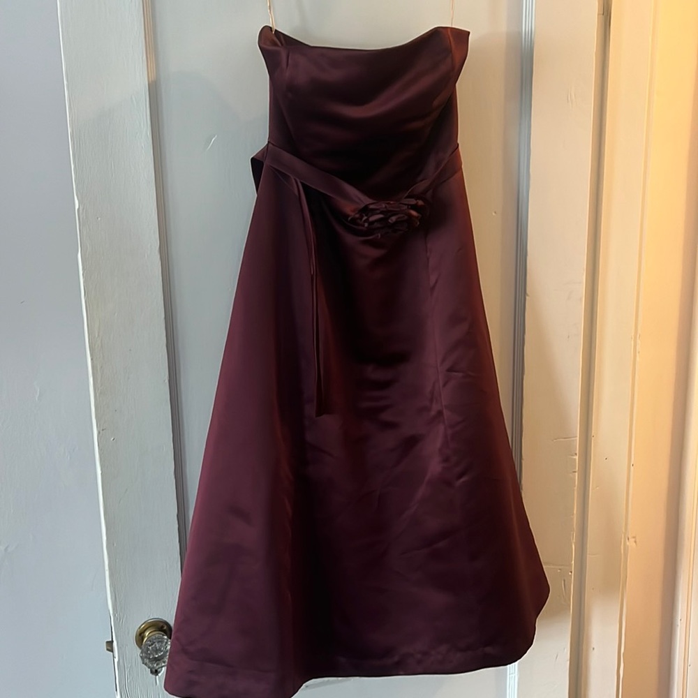 BCBG strapless burgundy dress